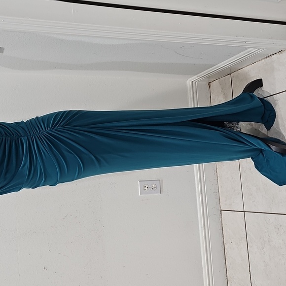 LRL Ralph Lauren Evenings Maxi Gown Size 12 Grèen Glam Gala Event Occasion Noir - Picture 4 of 13